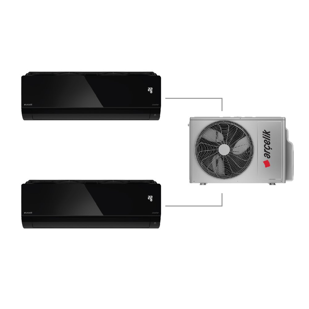 Arçelik ZM24104 MD 12K+12K (4+1) Siyah Cam Multi Klima