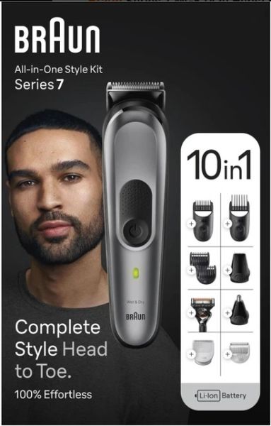 Braun Series 7 MGK7420 Hepsi Bir Arada Şekillendirme Seti, 10’u 1 Arada Erkek Bakım Kiti