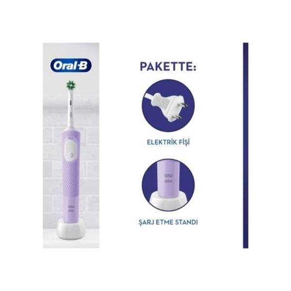 Oral-B D103 Vitality Pro Cross Action Şarjlı Diş Fırçası - Lila