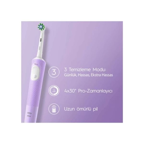 Oral-B D103 Vitality Pro Cross Action Şarjlı Diş Fırçası - Lila