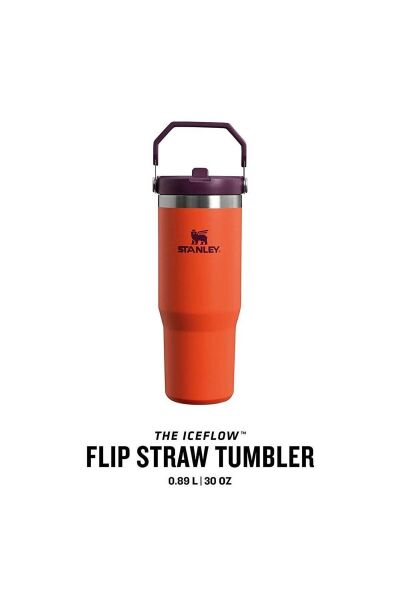 Stanley Iceflow Flip Straw Tumbler 30oz/0,89lt Tigerlily Termos